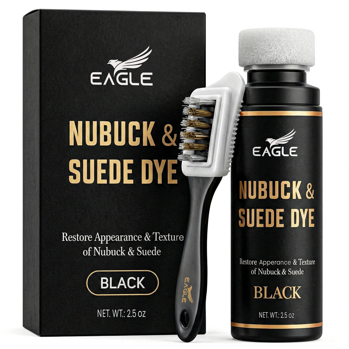 Eagle Nubuck and Suede Dye Black