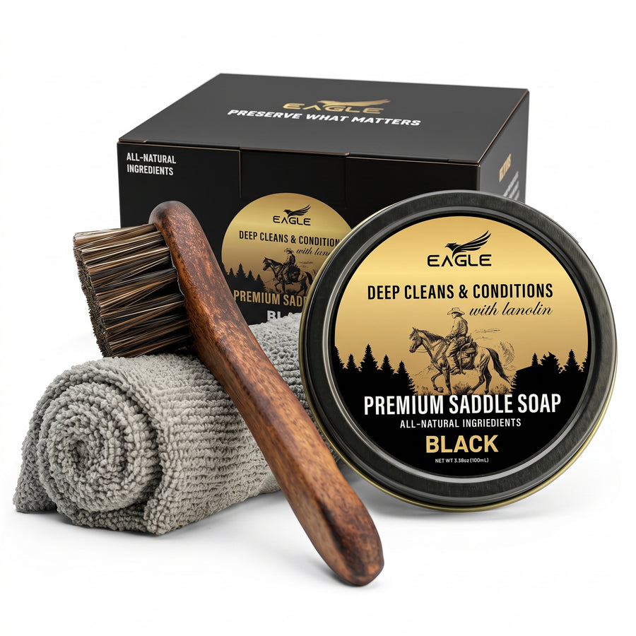 Eagle 3-Piece Saddle Soap Kit - Black