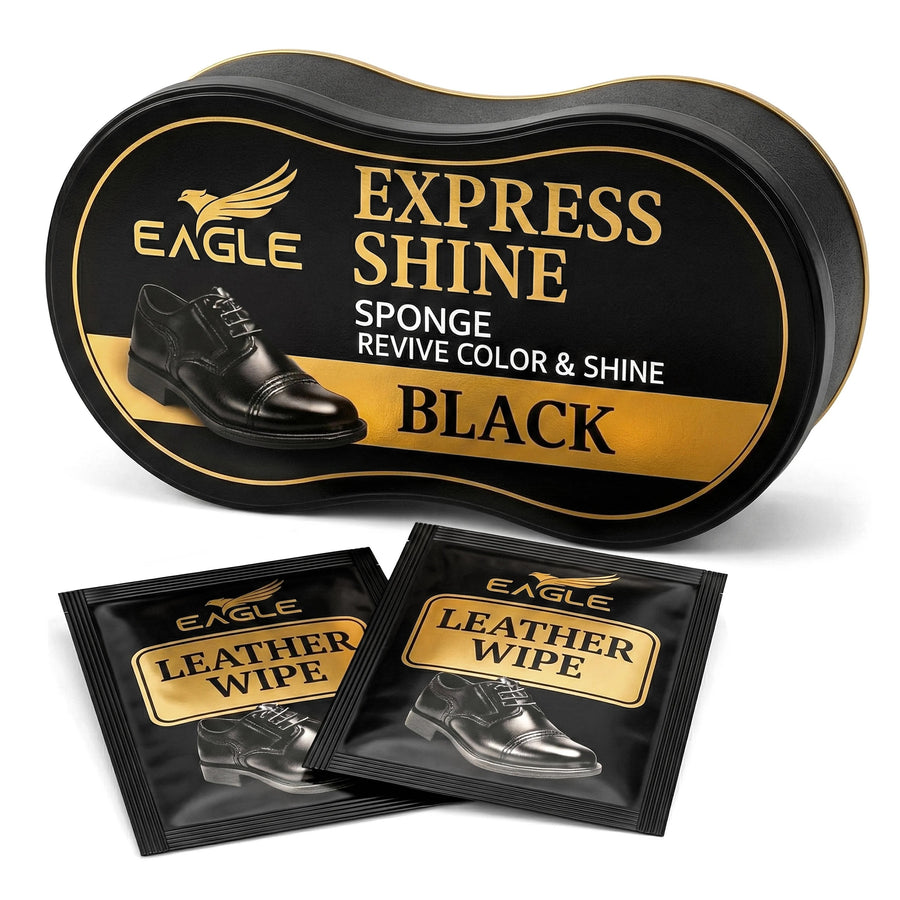 Eagle Shoe Shine Sponge Kit - Black