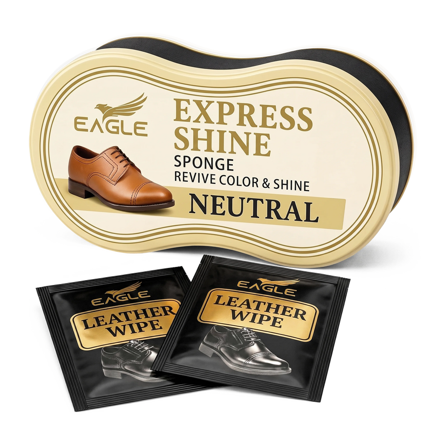 Eagle Shoe Shine Sponge Kit - Neutral