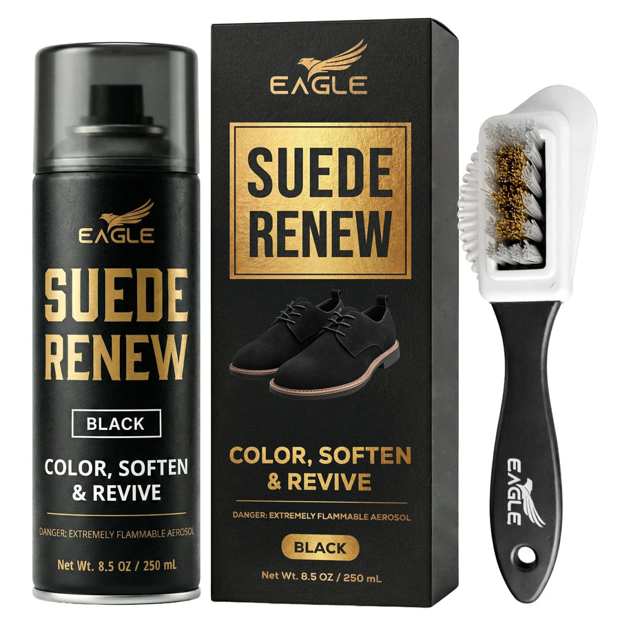 Eagle Suede Renew Color Restorer Spray Kit - Black 250mL
