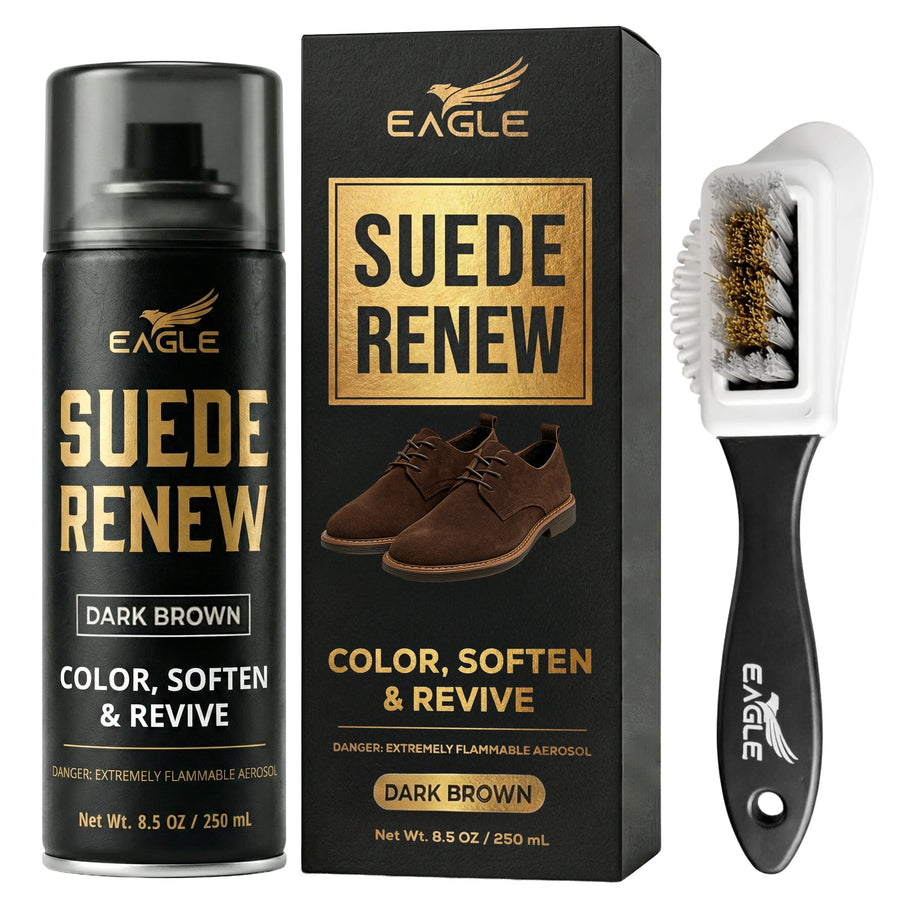 Eagle Suede Renew Color Restorer Spray Kit - Dark Brown 250mL