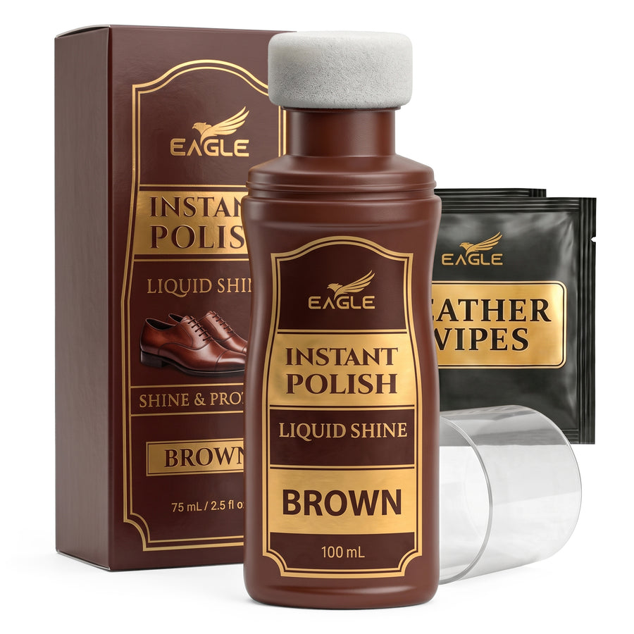 Eagle Instant Liquid Shine Polish Kit - Brown
